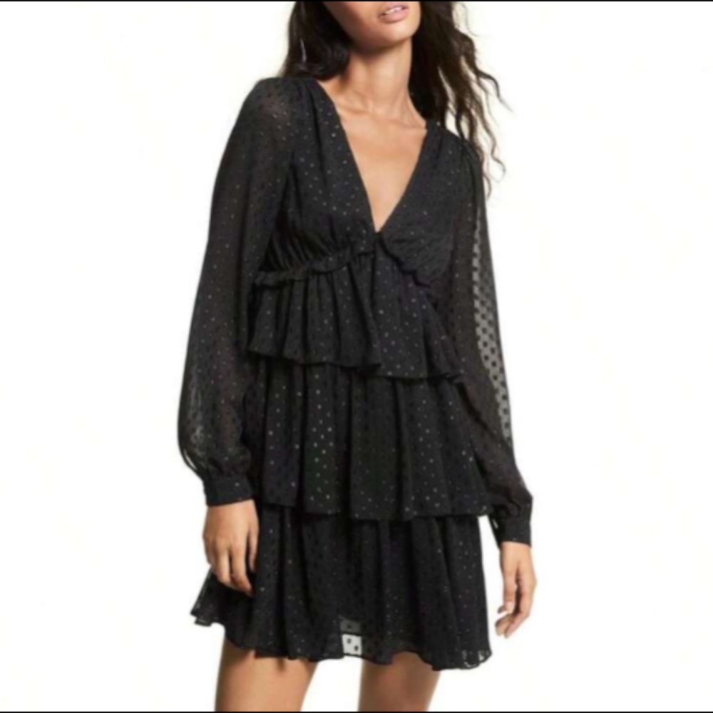 Michael Kors metallic short mini dress, size M